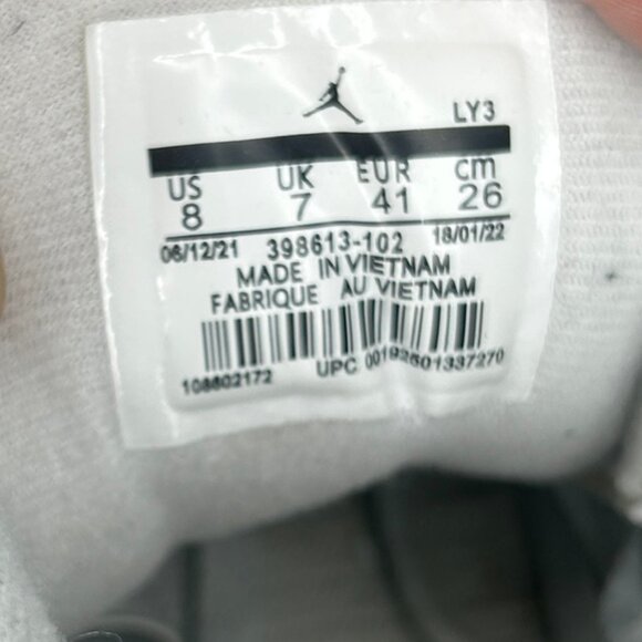 Nike Air Jordan 3 Retro Pure Money Triple White Elephant Print Sneakers - Picture 9 of 10